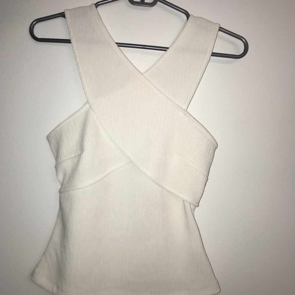 White wrap top